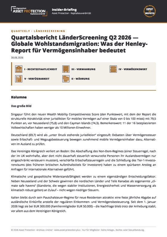 Titelseite des Quartalsberichts L&auml;nderScreening Q2 2026